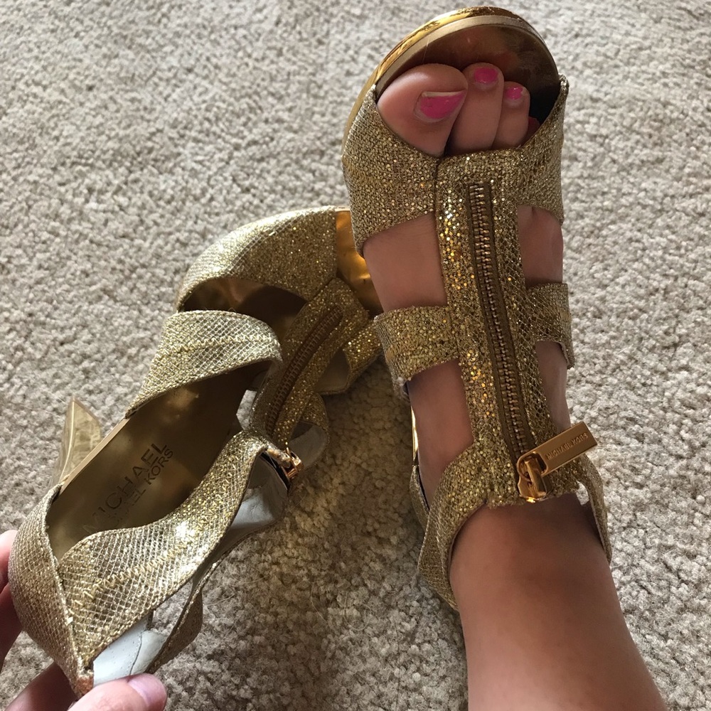 Michael Kors Gold Heels